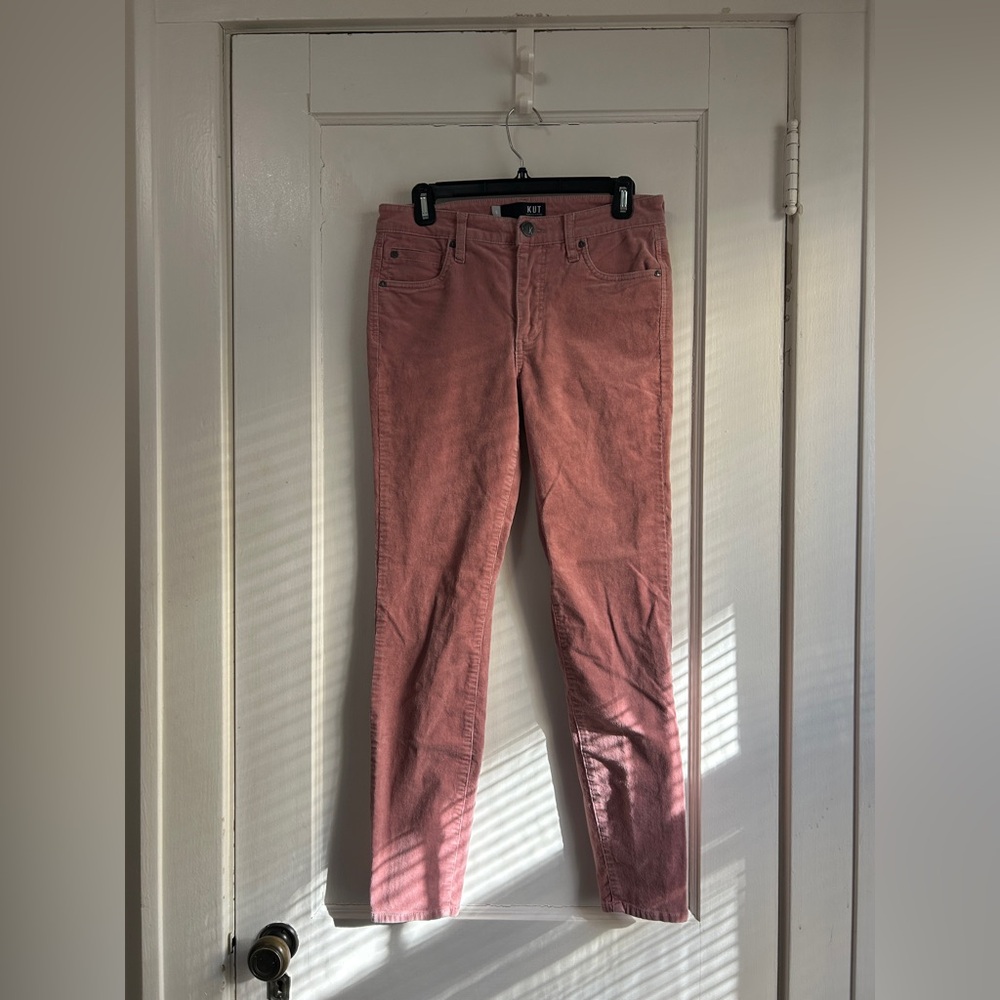 KUT from the Kloth Pink Corduroy Slim Pants